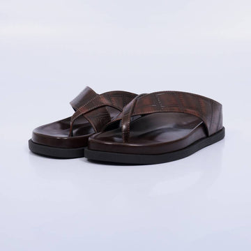 Bali – Chinelo Feminino Slide de Dedo Texturizado Marrom