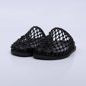 Iara – Clog Feminina Tramada Artesanal Preto