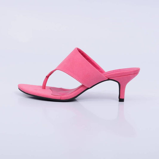 Milena – Tamanco Feminino de Dedo Salto Baixo Rosa