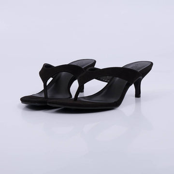 Tessa – Tamanco Feminino de Dedo Salto Baixo Preto