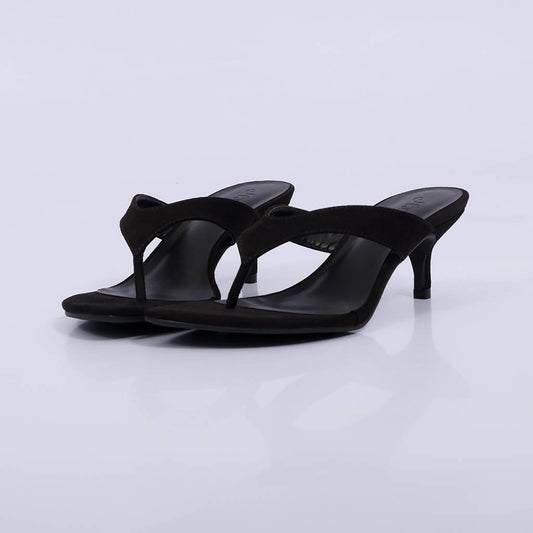 Tessa – Tamanco Feminino de Dedo Salto Baixo Preto