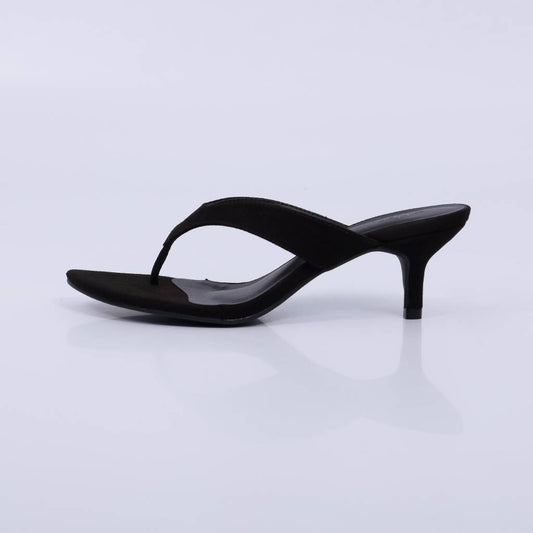 Tessa – Tamanco Feminino de Dedo Salto Baixo Preto