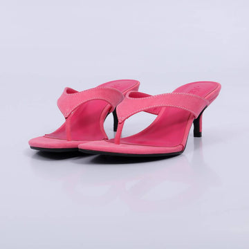 Tessa – Tamanco Feminino de Dedo Salto Baixo Rosa