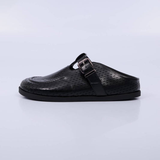 Gabi – Clog Feminino Fivela Vazado Preto