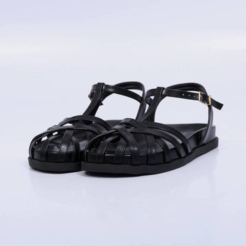 Lais – Sandália Feminina Rasteira Tiras Finas Preto