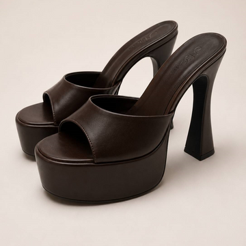 Liz – Tamanco Feminino Plataforma Salto Alto Meia Pata Rocha