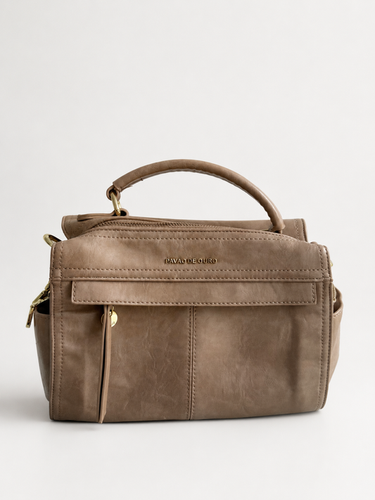Geórgia - Bolsa Feminina com Alça de Mão Tiracolo Bege