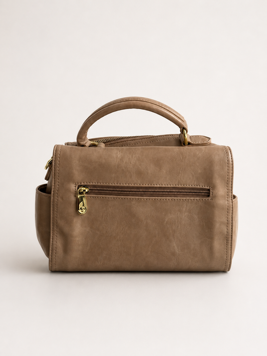 Geórgia - Bolsa Feminina com Alça de Mão Tiracolo Bege