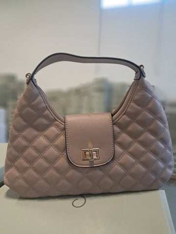 Luci - Bolsa Feminina Matelassê Fecho Dourado Nude