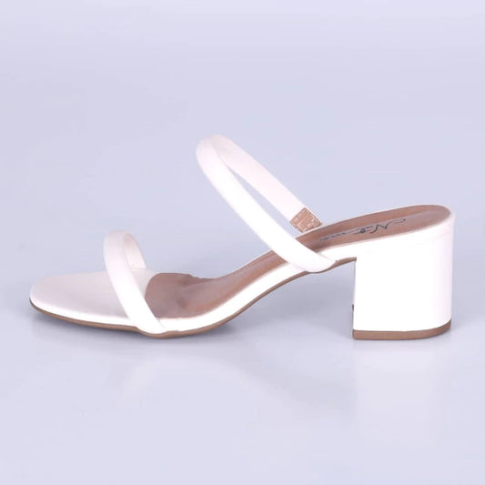 Bless - Tamanco Feminino Salto Grosso Off-White