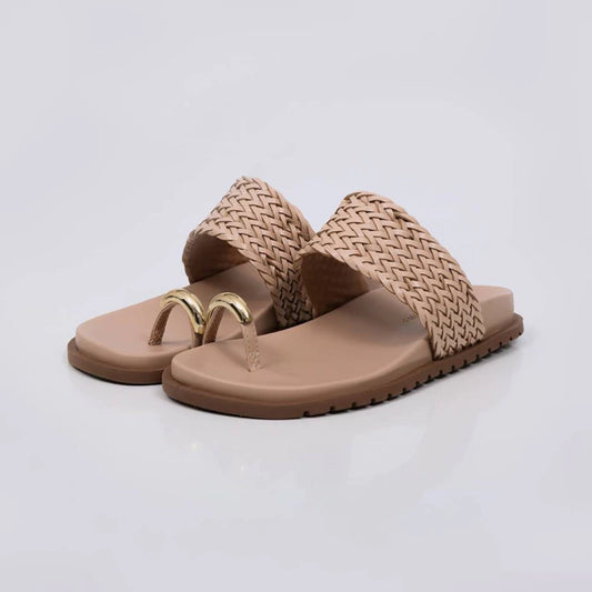 Moana - Papete Feminina Anatômica Tira Tramada Dedo Nude