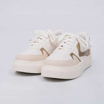 Valley - Tênis Feminino Casual Cadarço Plataforma Branco/Verde