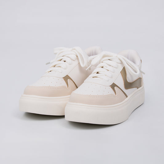 Valley - Tênis Feminino Casual Cadarço Plataforma Branco/Verde