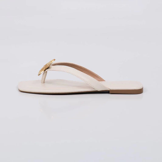 Genebra - Rasteira Feminina Estrela Marinha Tiras Dedo Off-white