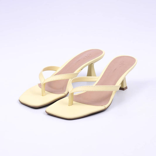 Madrid - Tamanco Feminino Chinelo De Dedo Amarelo