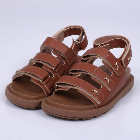 Ruth - Papete Not-me Anatômica Velcro Caramelo