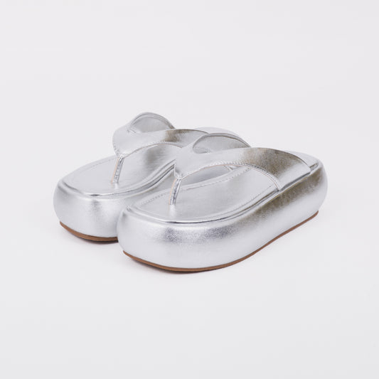 Pandora - Chinelo Feminino Plataforma Prata
