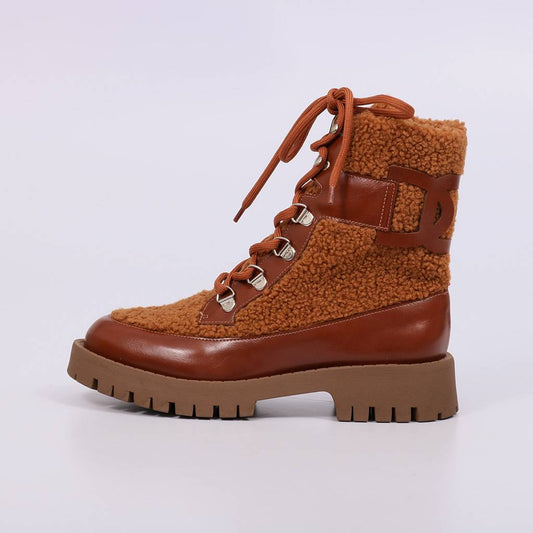 Sibéria - Coturno Feminino Tratorada Forrada Salto Plataforma New Whisk