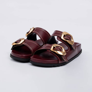 Niterói - Papete Feminina Anatômica Aplicação Tira Dupla Vermelho