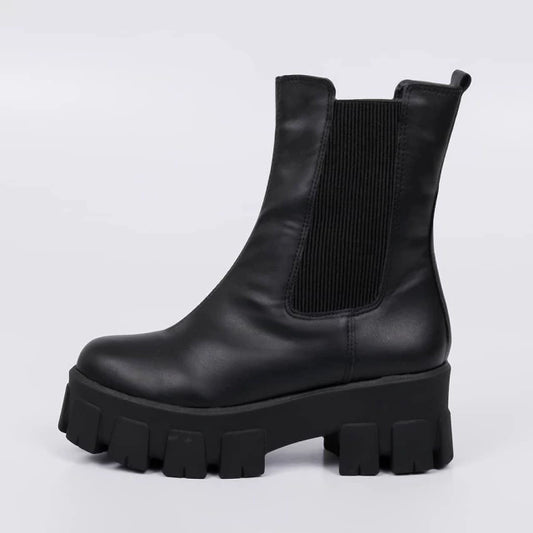 Coturno Feminino Chelsea Glam Preto Santorine