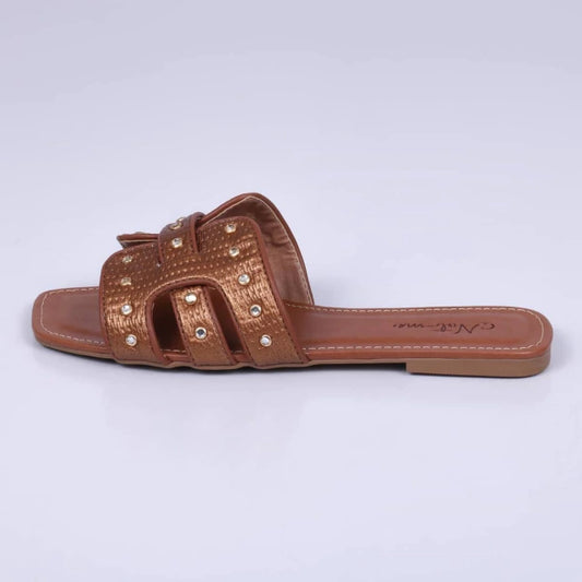 Brisa - Rasteira Feminina Brilhos Bronze