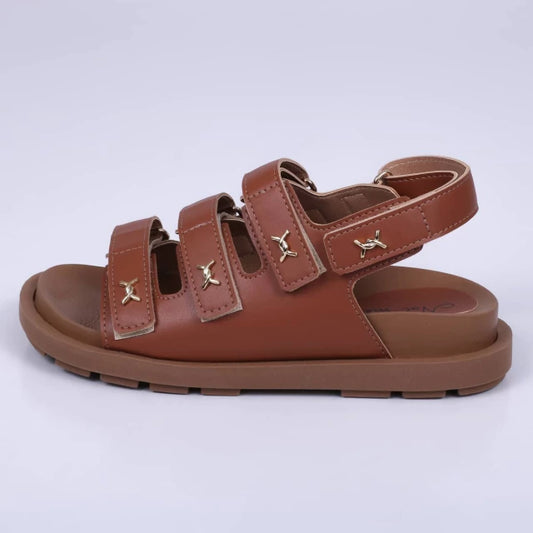 Ruth - Papete Not-me Anatômica Velcro Caramelo