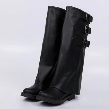 Oslo - Bota Feminina Tratorado Cano Alto com Aplicação Preto