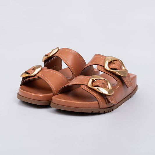 Niterói - Papete Feminina Anatômica Aplicação Tira Dupla Caramelo