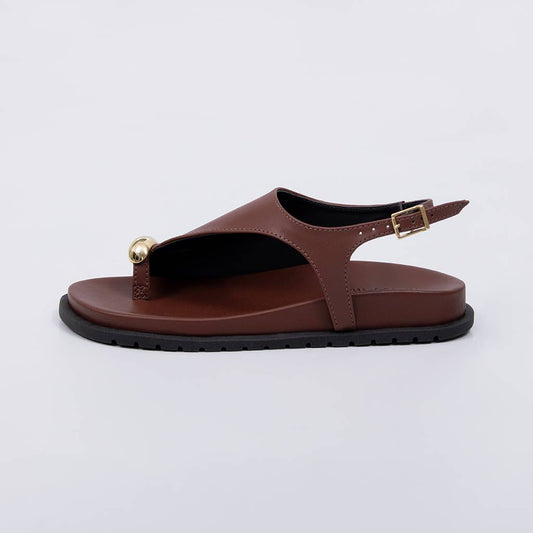 Odin - Papete Feminina Anatômica Detalhe Metal Marrom