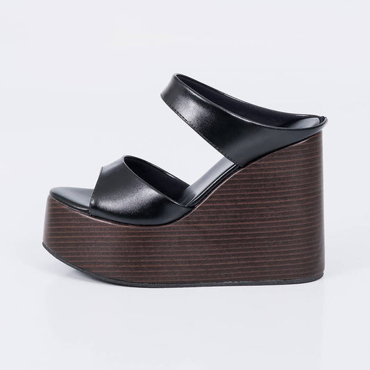 Vancouver - Tamanco Feminino Anabela Preto