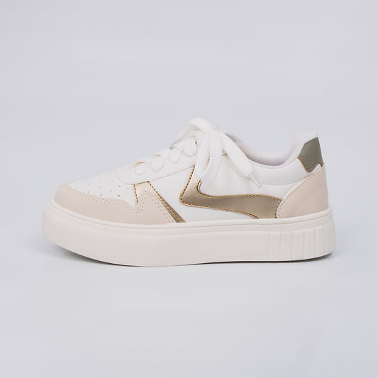 Valley - Tênis Feminino Casual Cadarço Plataforma Branco/Verde