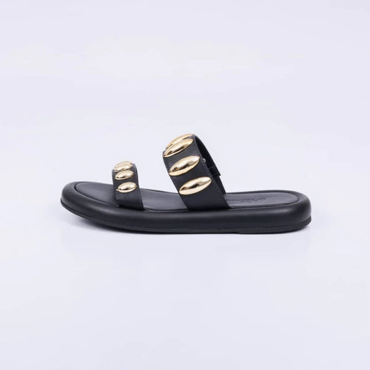 Nice - Chinelo Flatform Feminino Aplicação Preto