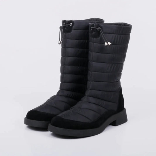 Letícia – Coturno Feminino Nylon Matelassado Preto