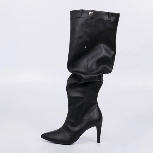 Madonna - Bota Feminina Aplicação Bico Fino Preto