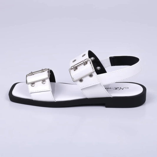 Mila - Sandália Not-me Rasteira Branca