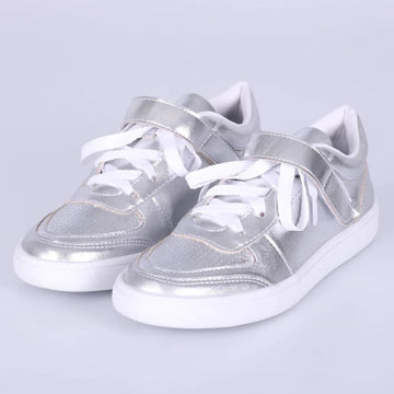 Mia - Tênis Feminino Cadarço Velcro Prata