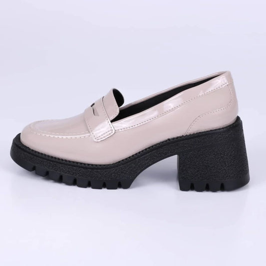 Bonnie - Oxford Feminino Verniz Tratorado Salto Médio Cinza