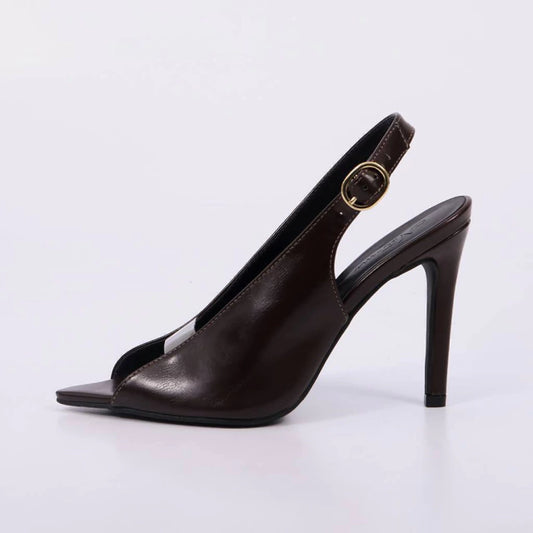 Valen – Sandália Feminina Slingback Salto Fino Bico Aberto Rocha