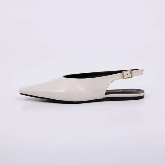 Selva - Sapatilha Feminino Casual Baixo Slingback Off White